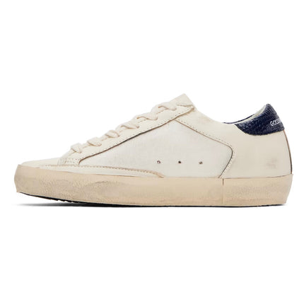 Golden Goose Women's Super Star Sneakers Navy/Beige/Shine