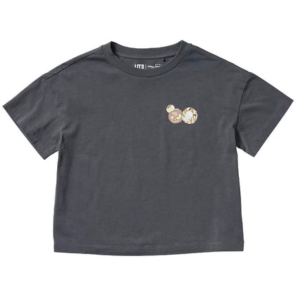 Uniqlo Kid's Chiikawa x Sanrio Characters Sweets Collection Short Sleeve UT 08 Dark Gray