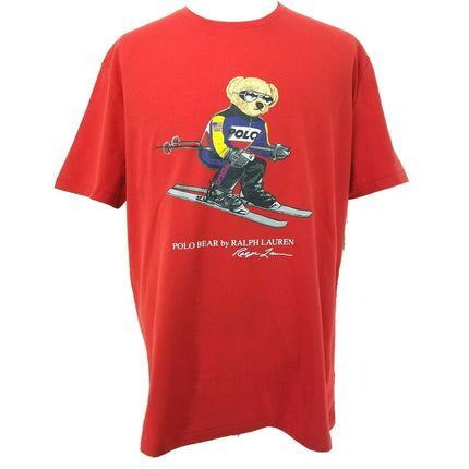 Polo Ralph Lauren Men's Ski Polo Bear Tee Red