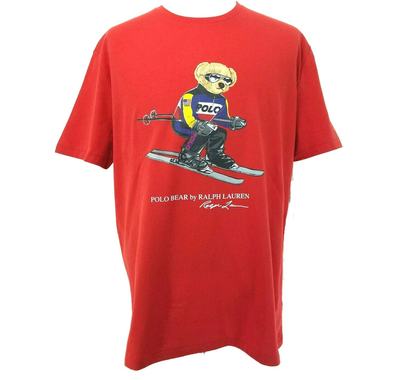 Polo Ralph Lauren Men's Ski Polo Bear Tee Red