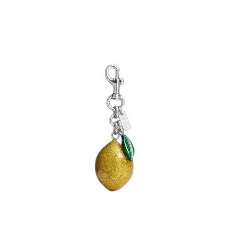 Coach Women's Lemon Bag Charm Sv/Garden Glade