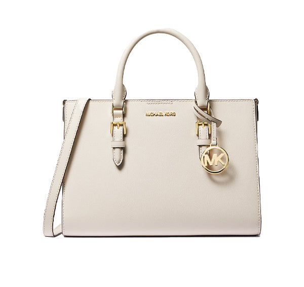 Michael Kors Women's Charlotte Medium Saffiano Leather 2-in-1 Tote Bag Lt Cream