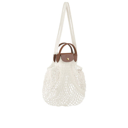 Longchamp Women's Le Plıage Filet L Mesh Bag Ecru