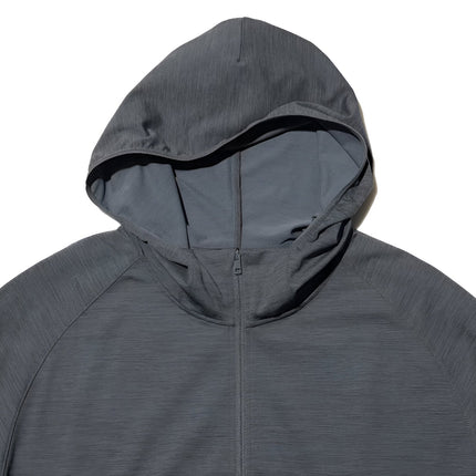 Uniqlo Unisex Extra Stretch Dry Ex Uv Protection Full Zip Hooddie 08 Dark Gray