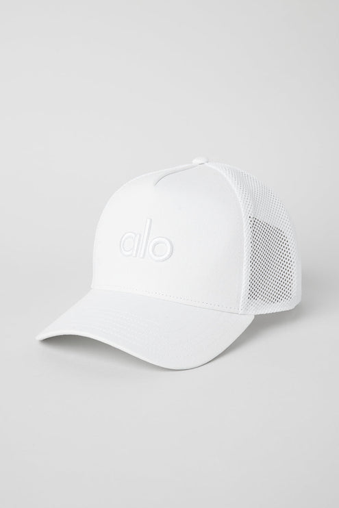 alo Women's District Trucker Hat - White/White