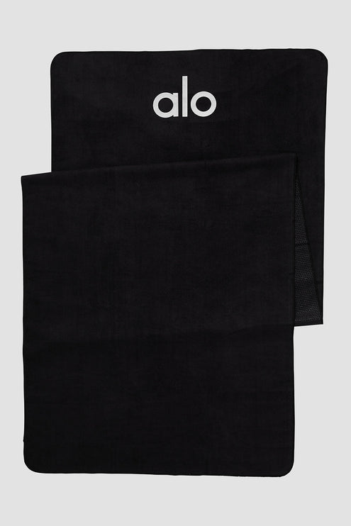 alo Men's Grounded No-Slip Towel - Black