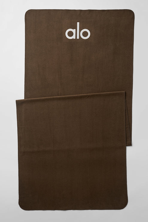 alo Women's Grounded No-Slip Mat Towel - Espresso