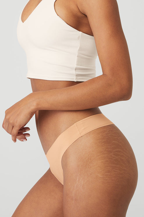 alo Women's Airbrush Invisible Thong - Champagne