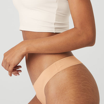alo Women's Airbrush Invisible Thong - Champagne
