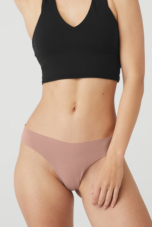 alo Women's Airbrush Invisible Thong - Smoky Quartz