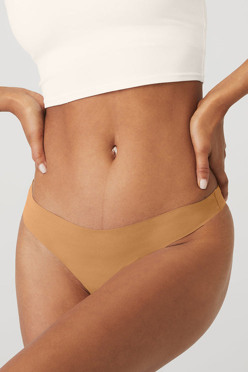 alo Women's Airbrush Invisible Thong - Sand