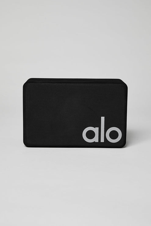 alo Women's Uplifting Yoga Block - Black/Silver