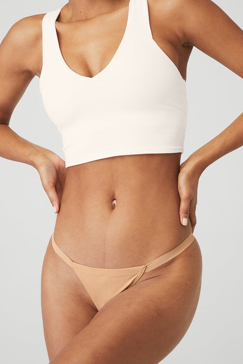 alo Women's Airbrush Invisible String Thong - Champagne