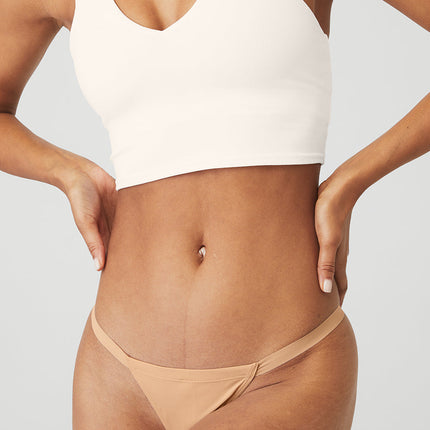 alo Women's Airbrush Invisible String Thong - Champagne