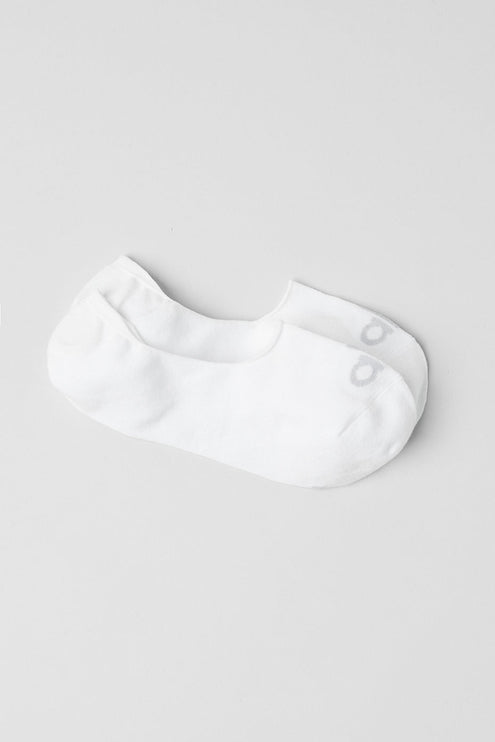 alo Women's Unisex Conceal Sock - White/Dove Grey
