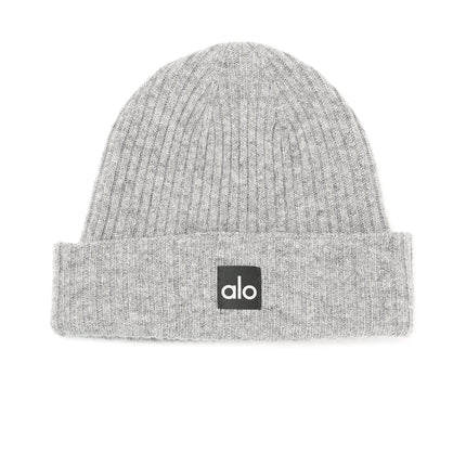 alo Women's Cashmere Beanie - Dove Grey Heather