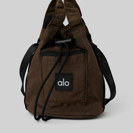 alo Men's Cross Body Bucket Bag - Espresso/Black