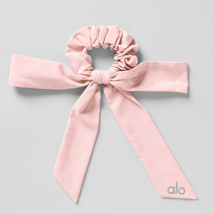 alo Women's Love Knots Tie Scrunchie - Pink Quartz