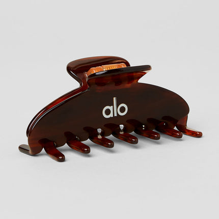 alo Women's 90's Claw Clip - Brown Tortoise