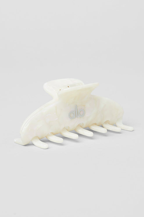 alo Women's 90's Claw Clip - White Pearl