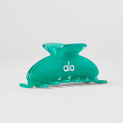 alo Women's 90's Claw Clip - Spruce Green Clear