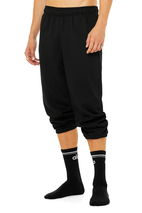 alo Women's Unisex Throwback Sock - Black/White