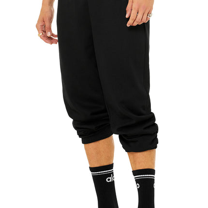 alo Women's Unisex Throwback Sock - Black/White