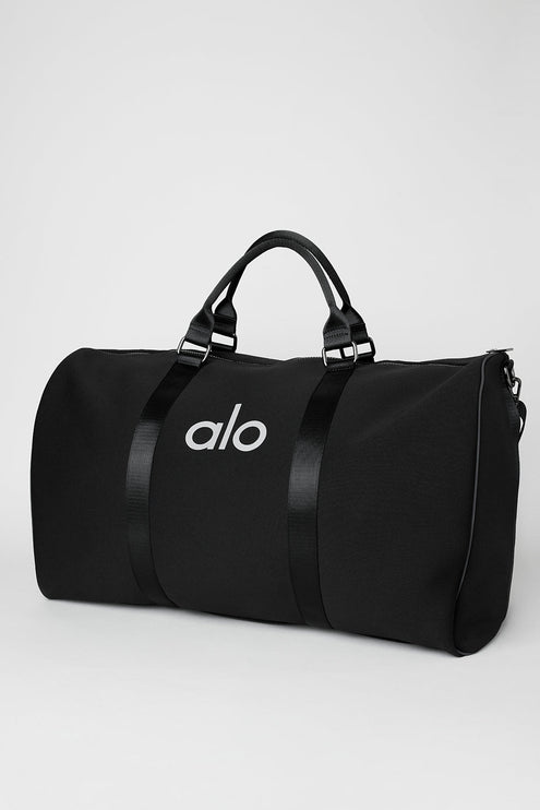alo Women's Large Traverse Duffle - Black/Silver
