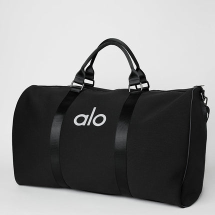 alo Men's Large Traverse Duffle - Black/Silver