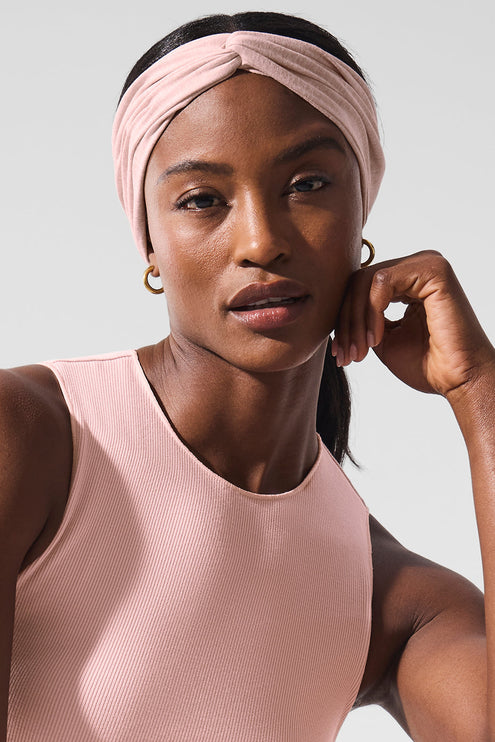 alo Women's Alosoft Headband - Pink Quartz Heather