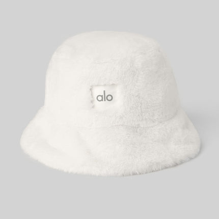 alo Women's Faux Fur Bucket Hat - Ivory