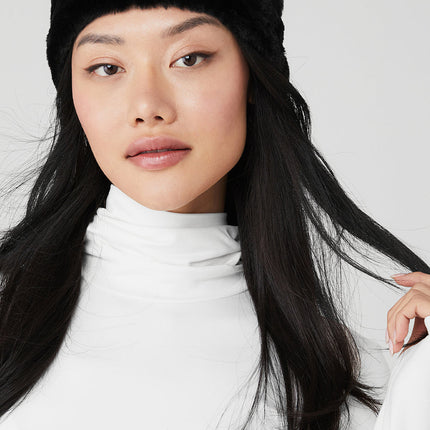 alo Women's Faux Fur Ear Warmers - Black