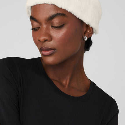 alo Women's Faux Fur Ear Warmers - Ivory