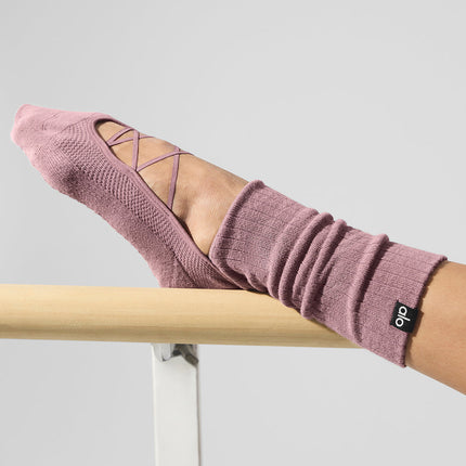 alo Women's Women's Strappy Siren Grip Sock - Smoky Quartz
