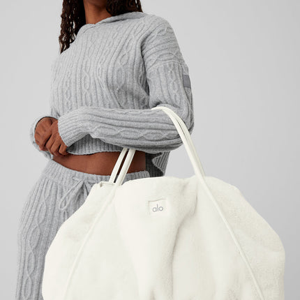 alo Women's Faux Fur Tote Bag - Ivory