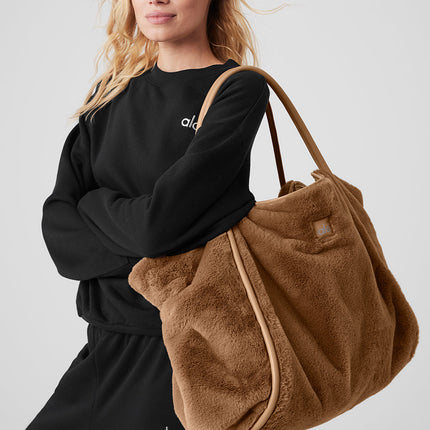 alo Women's Faux Fur Tote Bag - Toasted Almond