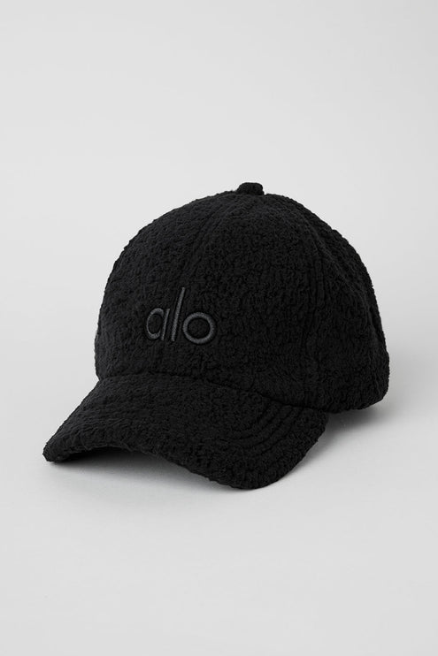 alo Men's Micro Sherpa Off-Duty Cap - Black