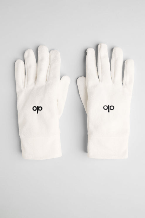 alo Women's Performance Fleece Gloves - Ivory