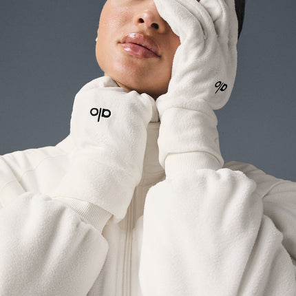 alo Men's Performance Fleece Gloves - Ivory
