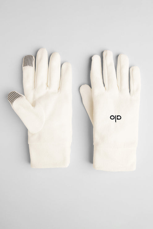 alo Women's Performance Fleece Gloves - Ivory