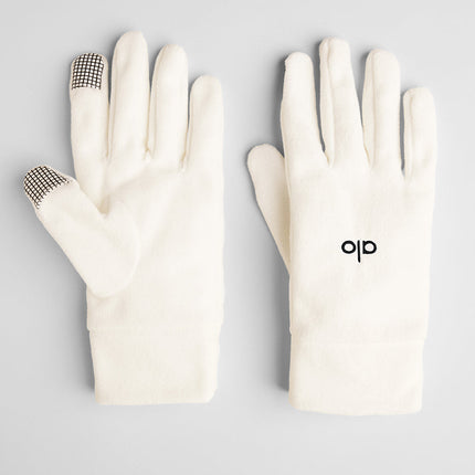 alo Men's Performance Fleece Gloves - Ivory