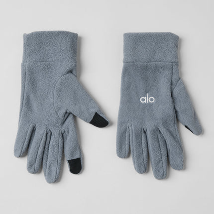 alo Men's Performance Fleece Gloves - Steel Grey