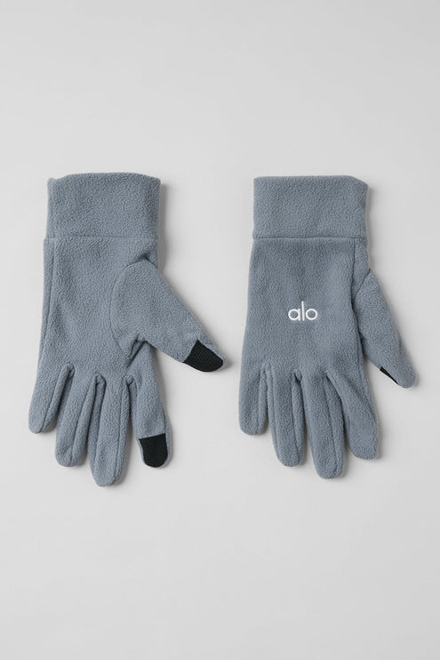 alo Women's Performance Fleece Gloves - Steel Grey