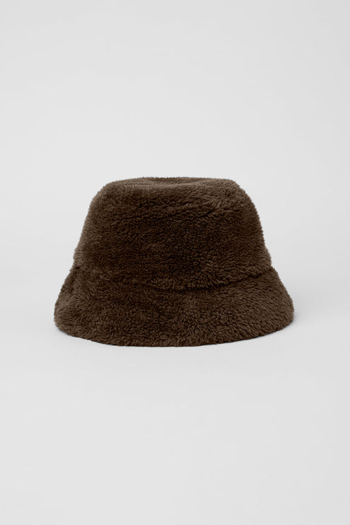 alo Women's Foxy Sherpa Bucket Hat - Espresso