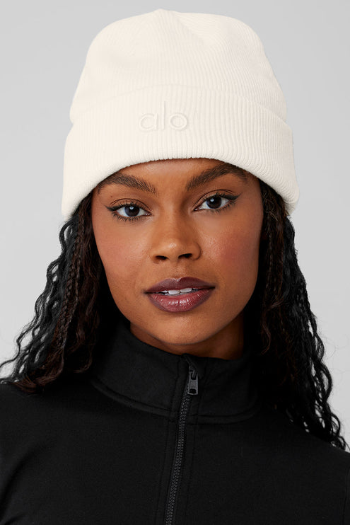 alo Women's Notable Beanie - Ivory
