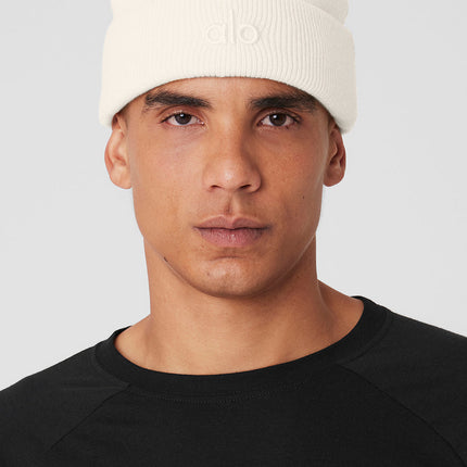 alo Men's Notable Beanie - Ivory