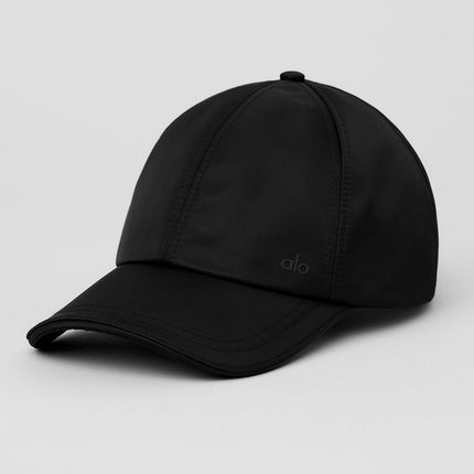 alo Women's Satin Off-Duty Cap - Black