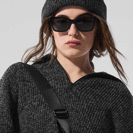 alo Women's Marl Beanie - Black Marl
