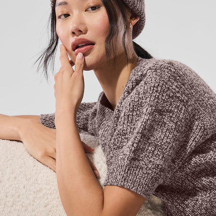 alo Women's Marl Beanie - Mushroom Marl
