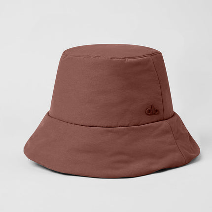 alo Men's Good Shade Puffer Bucket Hat - Chestnut